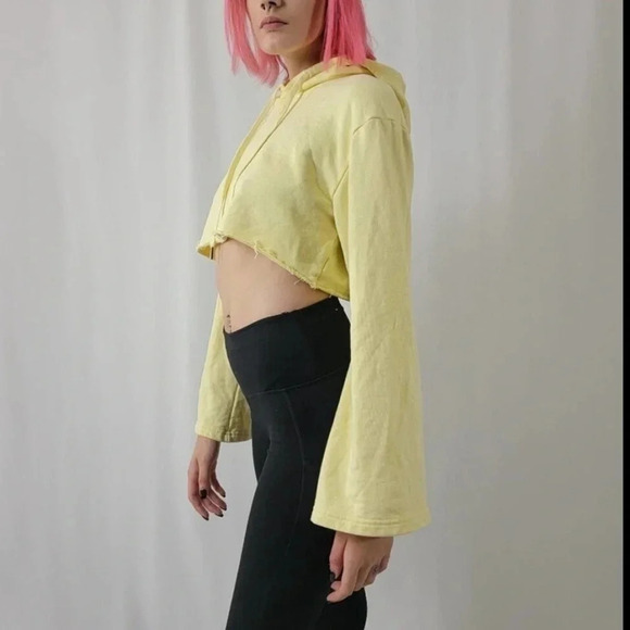 Forever 21 Cropped Bell Sleeve Sweatshirt - Picture 6 of 10